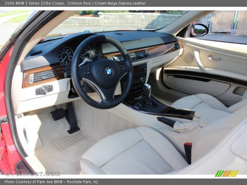 Crimson Red / Cream Beige Dakota Leather 2009 BMW 3 Series 328xi Coupe