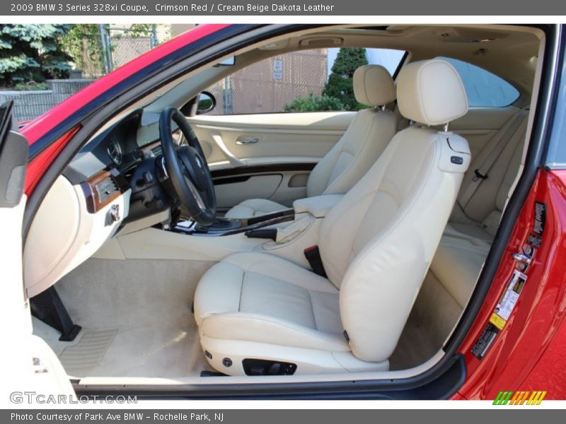 Crimson Red / Cream Beige Dakota Leather 2009 BMW 3 Series 328xi Coupe