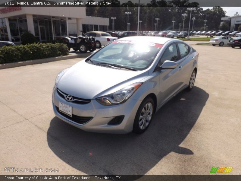 Shimmering Silver Metallic / Gray 2011 Hyundai Elantra GLS