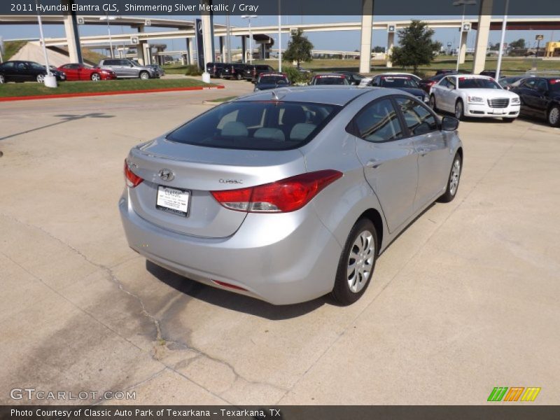 Shimmering Silver Metallic / Gray 2011 Hyundai Elantra GLS