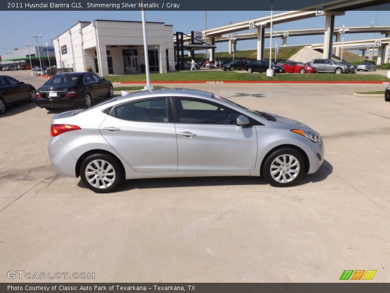 Shimmering Silver Metallic / Gray 2011 Hyundai Elantra GLS