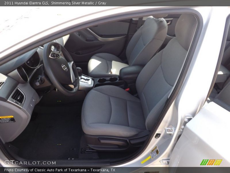 Shimmering Silver Metallic / Gray 2011 Hyundai Elantra GLS