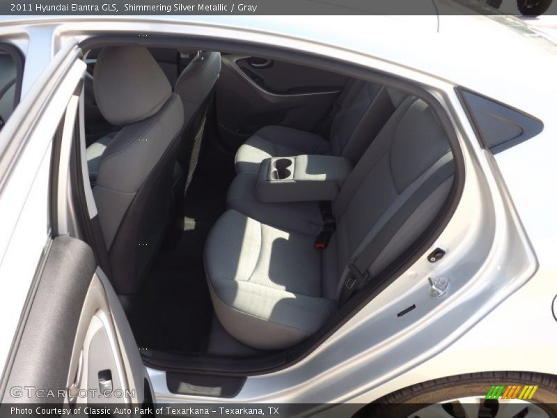 Shimmering Silver Metallic / Gray 2011 Hyundai Elantra GLS