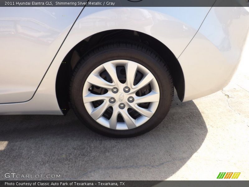 Shimmering Silver Metallic / Gray 2011 Hyundai Elantra GLS
