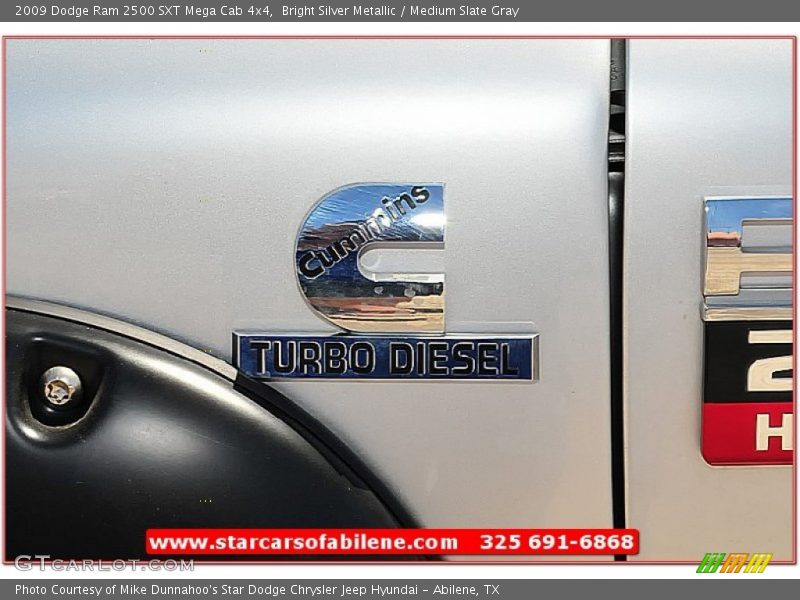 Bright Silver Metallic / Medium Slate Gray 2009 Dodge Ram 2500 SXT Mega Cab 4x4