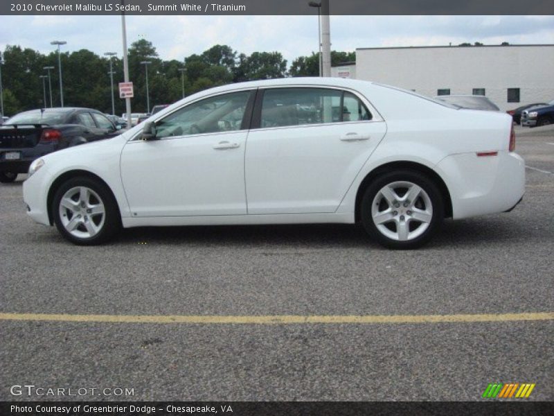 Summit White / Titanium 2010 Chevrolet Malibu LS Sedan