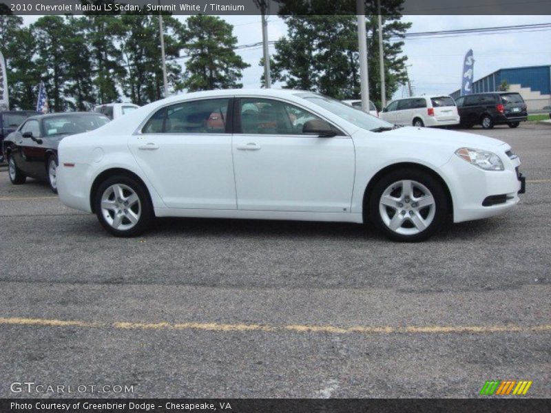 Summit White / Titanium 2010 Chevrolet Malibu LS Sedan