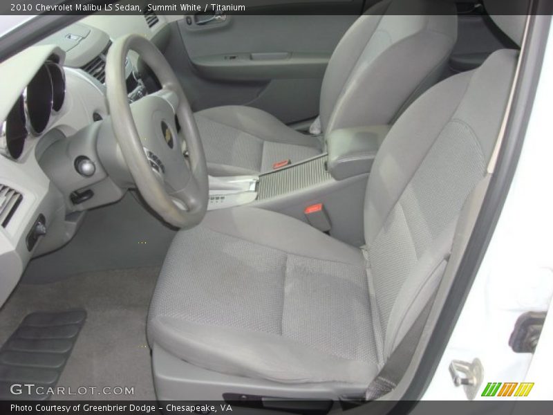 Summit White / Titanium 2010 Chevrolet Malibu LS Sedan