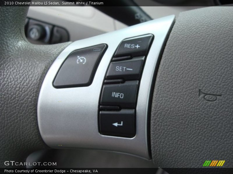 Summit White / Titanium 2010 Chevrolet Malibu LS Sedan