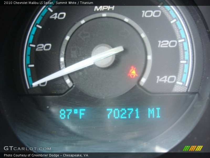 Summit White / Titanium 2010 Chevrolet Malibu LS Sedan