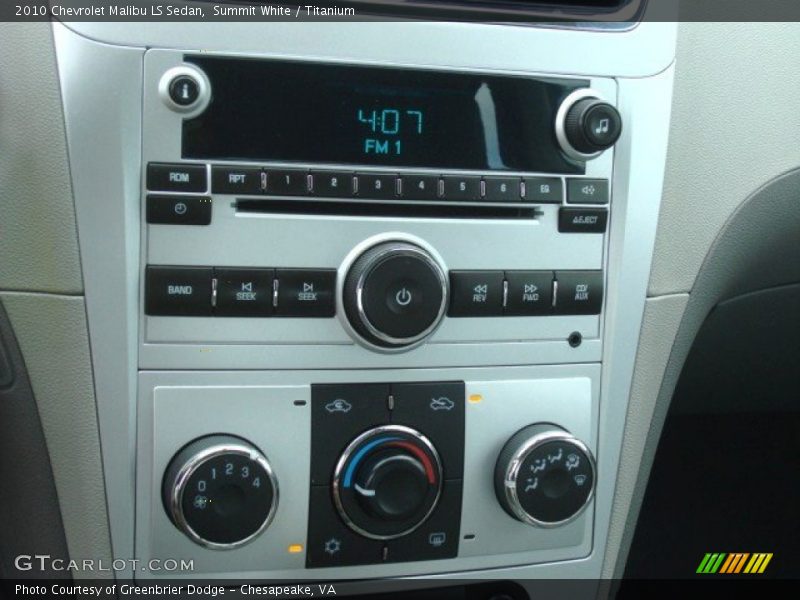 Summit White / Titanium 2010 Chevrolet Malibu LS Sedan
