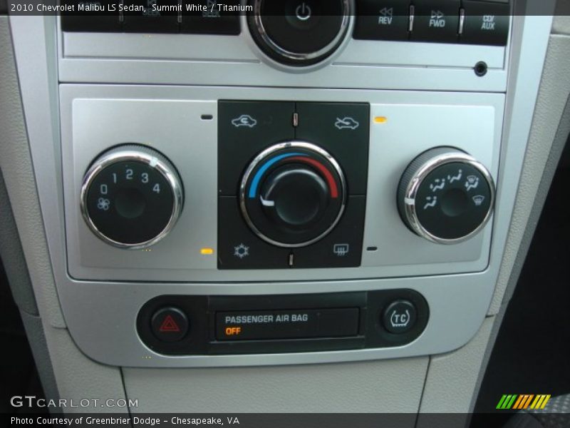 Summit White / Titanium 2010 Chevrolet Malibu LS Sedan