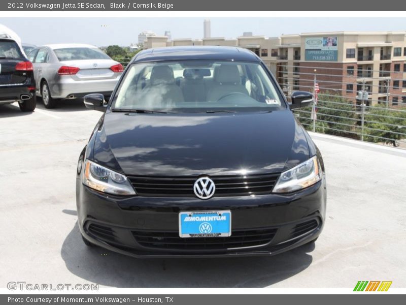 Black / Cornsilk Beige 2012 Volkswagen Jetta SE Sedan