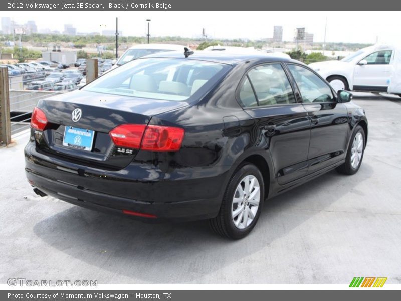 Black / Cornsilk Beige 2012 Volkswagen Jetta SE Sedan