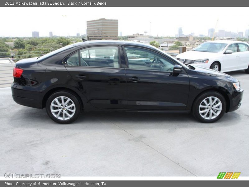 Black / Cornsilk Beige 2012 Volkswagen Jetta SE Sedan