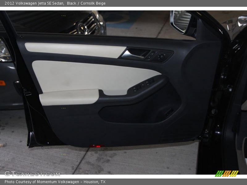 Black / Cornsilk Beige 2012 Volkswagen Jetta SE Sedan