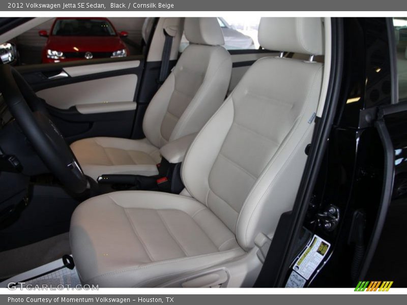 Black / Cornsilk Beige 2012 Volkswagen Jetta SE Sedan
