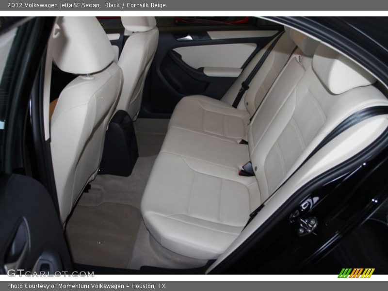 Black / Cornsilk Beige 2012 Volkswagen Jetta SE Sedan