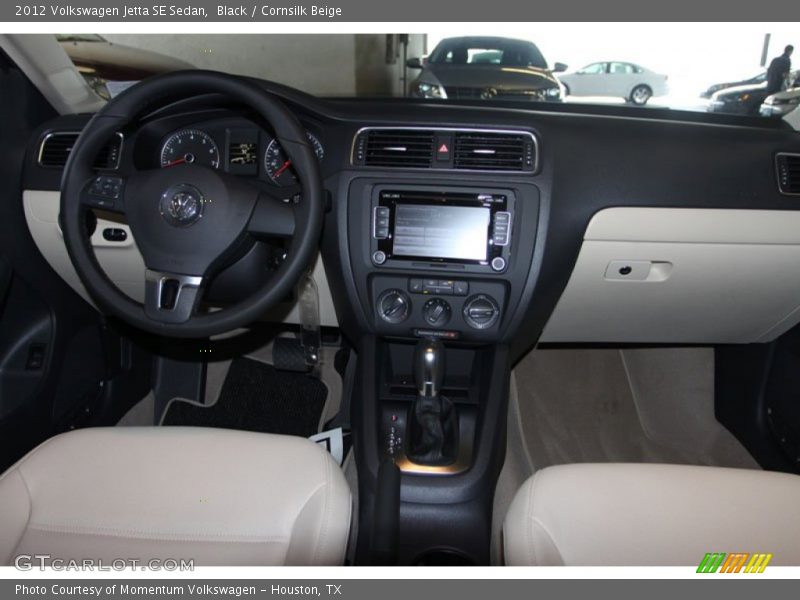 Black / Cornsilk Beige 2012 Volkswagen Jetta SE Sedan