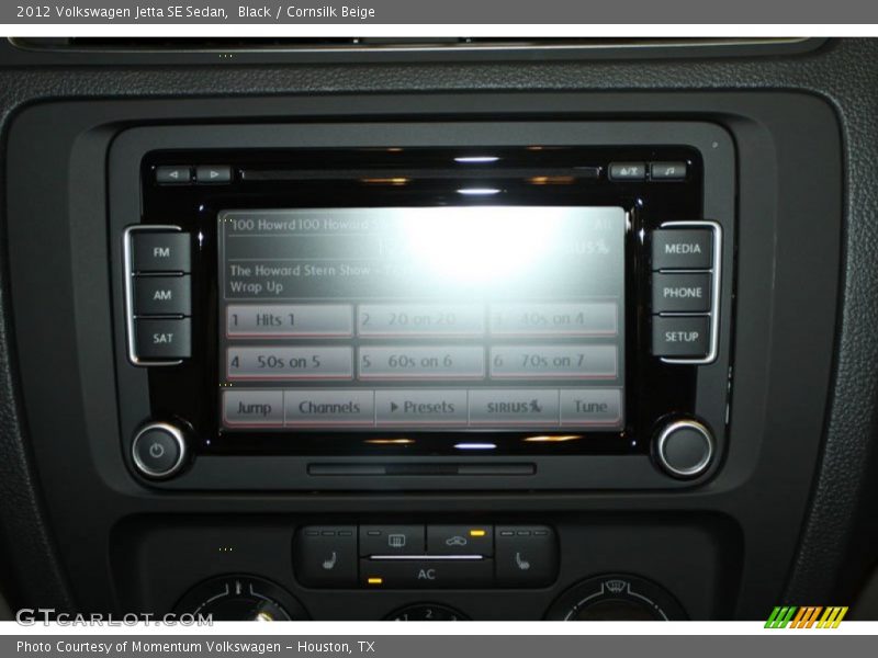 Black / Cornsilk Beige 2012 Volkswagen Jetta SE Sedan