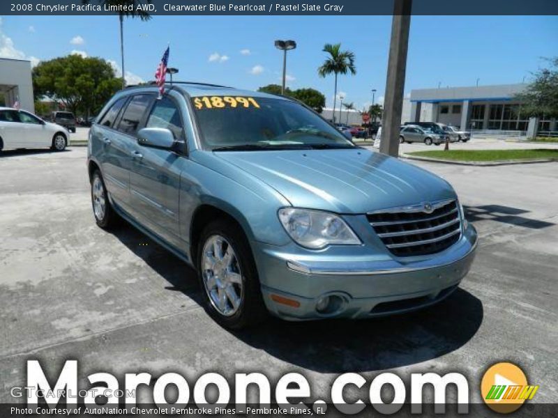 Clearwater Blue Pearlcoat / Pastel Slate Gray 2008 Chrysler Pacifica Limited AWD