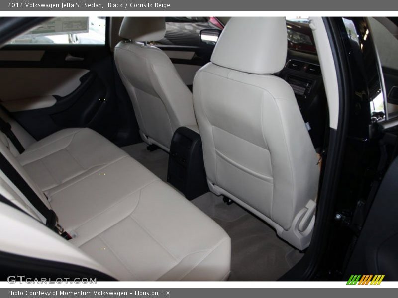 Black / Cornsilk Beige 2012 Volkswagen Jetta SE Sedan