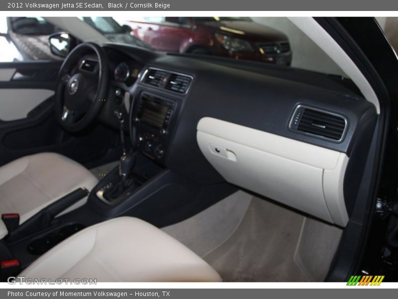 Black / Cornsilk Beige 2012 Volkswagen Jetta SE Sedan