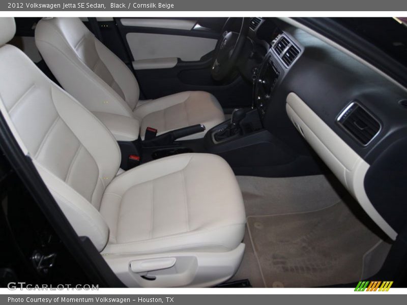 Black / Cornsilk Beige 2012 Volkswagen Jetta SE Sedan