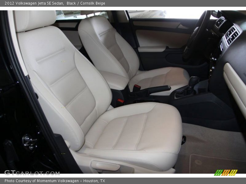 Black / Cornsilk Beige 2012 Volkswagen Jetta SE Sedan