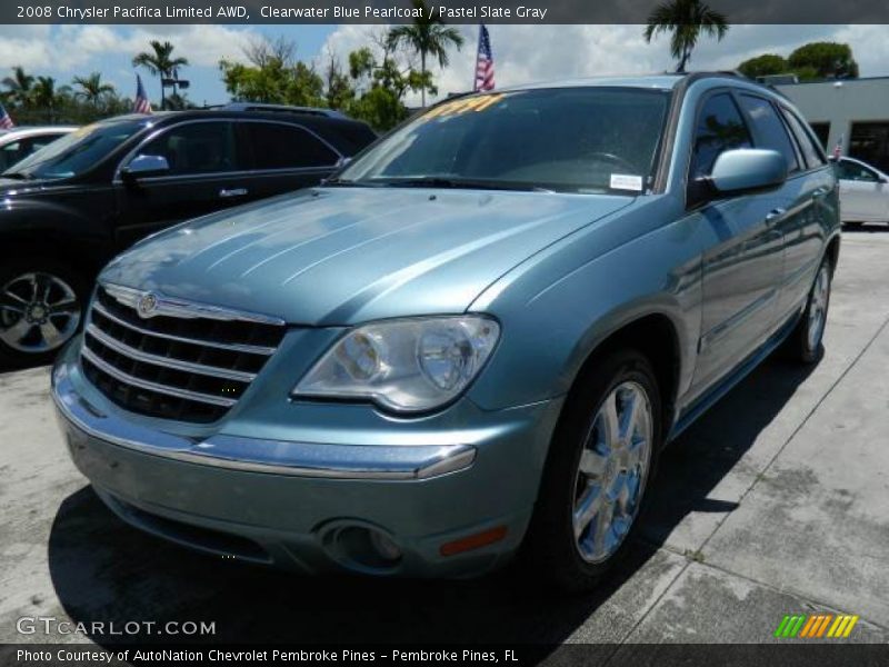 Clearwater Blue Pearlcoat / Pastel Slate Gray 2008 Chrysler Pacifica Limited AWD