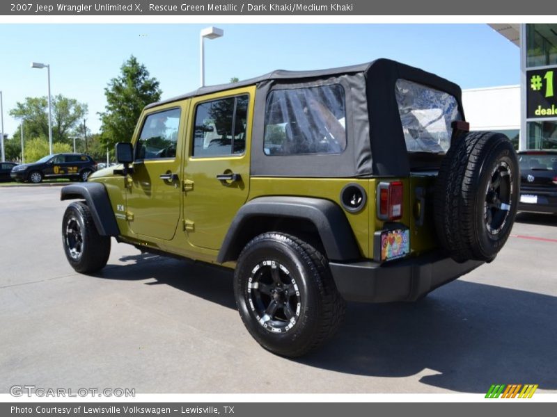 Rescue Green Metallic / Dark Khaki/Medium Khaki 2007 Jeep Wrangler Unlimited X