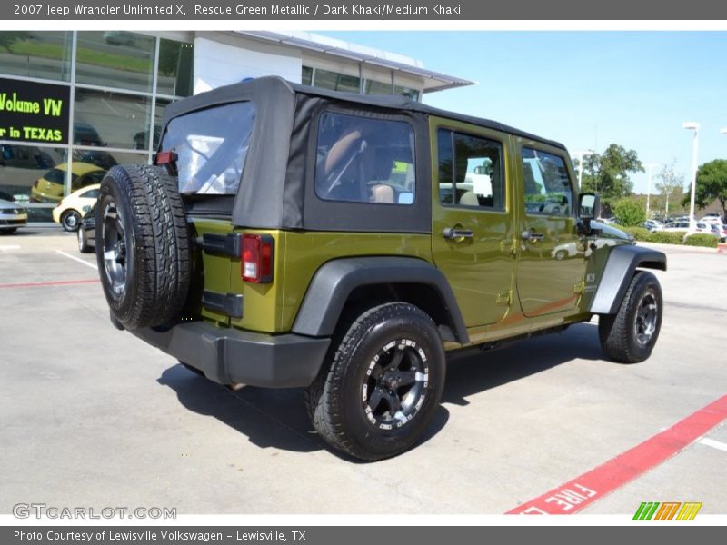 Rescue Green Metallic / Dark Khaki/Medium Khaki 2007 Jeep Wrangler Unlimited X
