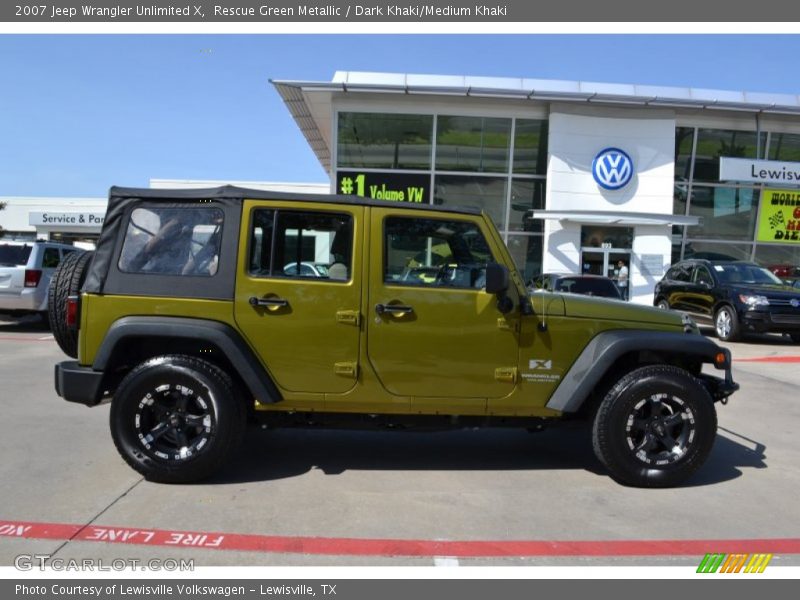 Rescue Green Metallic / Dark Khaki/Medium Khaki 2007 Jeep Wrangler Unlimited X
