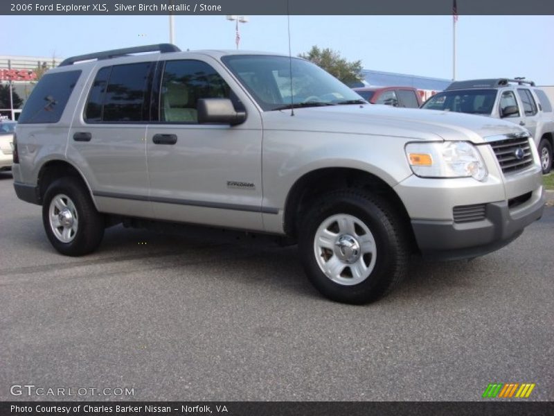 Silver Birch Metallic / Stone 2006 Ford Explorer XLS