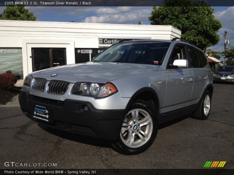 Titanium Silver Metallic / Black 2005 BMW X3 3.0i