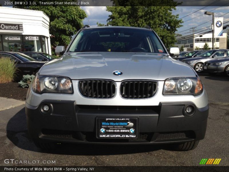 Titanium Silver Metallic / Black 2005 BMW X3 3.0i