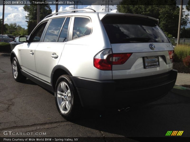 Titanium Silver Metallic / Black 2005 BMW X3 3.0i