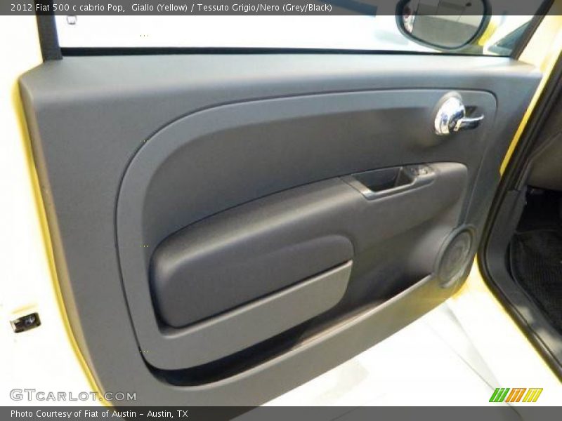 Giallo (Yellow) / Tessuto Grigio/Nero (Grey/Black) 2012 Fiat 500 c cabrio Pop