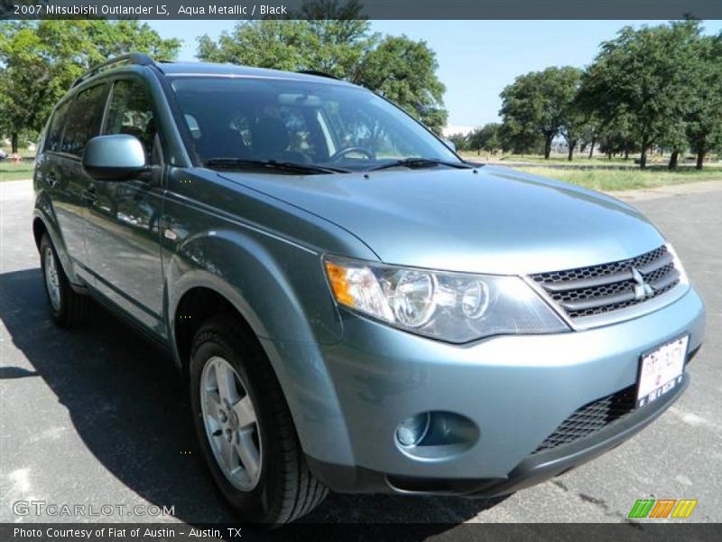 Aqua Metallic / Black 2007 Mitsubishi Outlander LS
