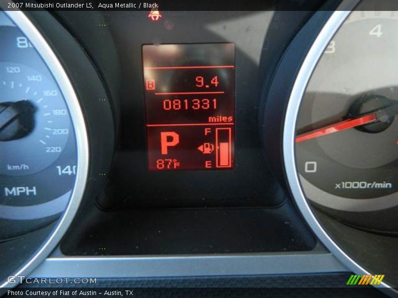 Aqua Metallic / Black 2007 Mitsubishi Outlander LS