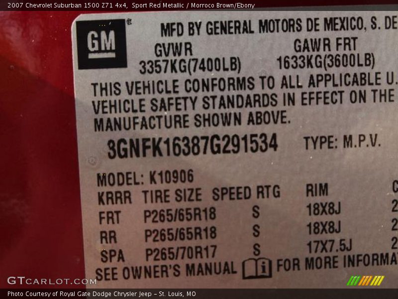 Sport Red Metallic / Morroco Brown/Ebony 2007 Chevrolet Suburban 1500 Z71 4x4