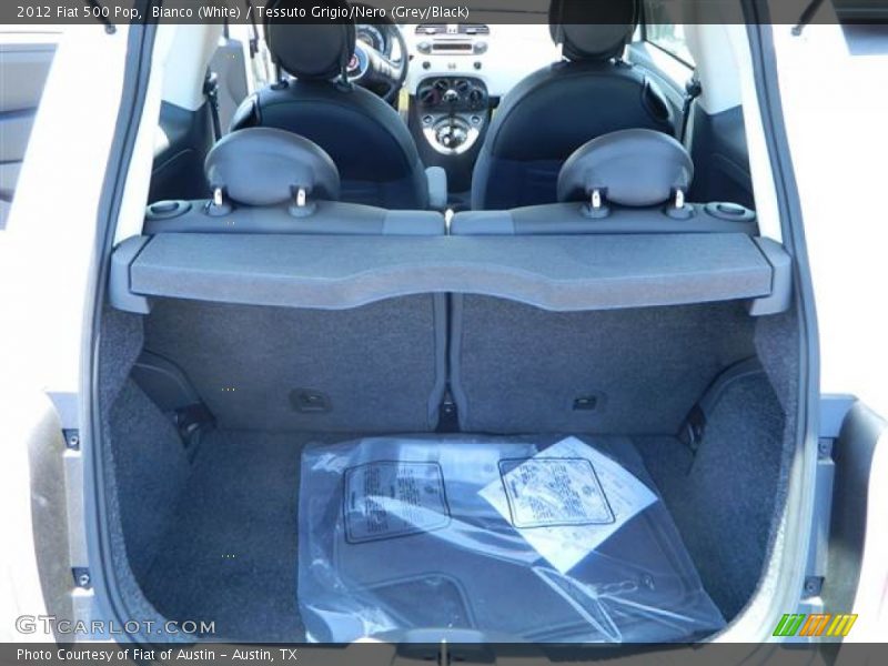 Bianco (White) / Tessuto Grigio/Nero (Grey/Black) 2012 Fiat 500 Pop