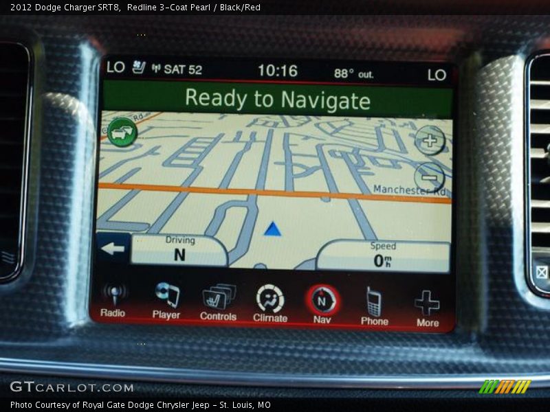 Navigation of 2012 Charger SRT8
