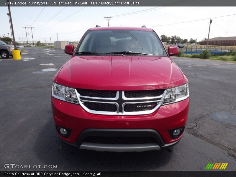 Brilliant Red Tri-Coat Pearl / Black/Light Frost Beige 2012 Dodge Journey SXT
