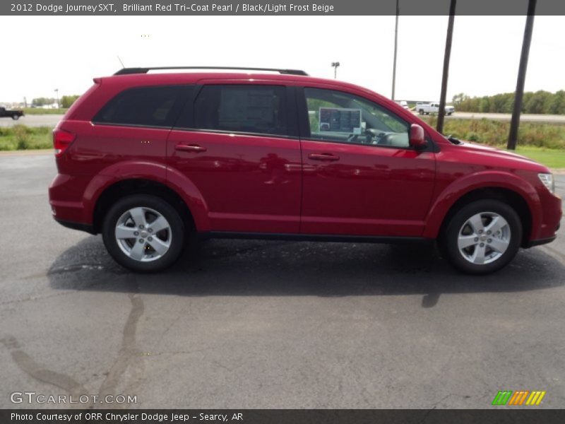 Brilliant Red Tri-Coat Pearl / Black/Light Frost Beige 2012 Dodge Journey SXT
