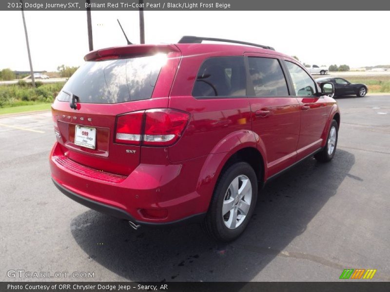 Brilliant Red Tri-Coat Pearl / Black/Light Frost Beige 2012 Dodge Journey SXT