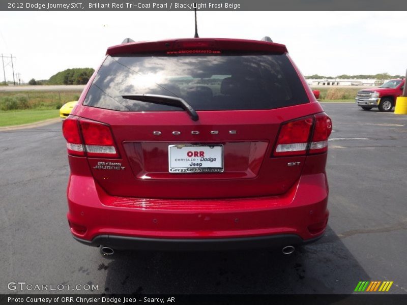 Brilliant Red Tri-Coat Pearl / Black/Light Frost Beige 2012 Dodge Journey SXT