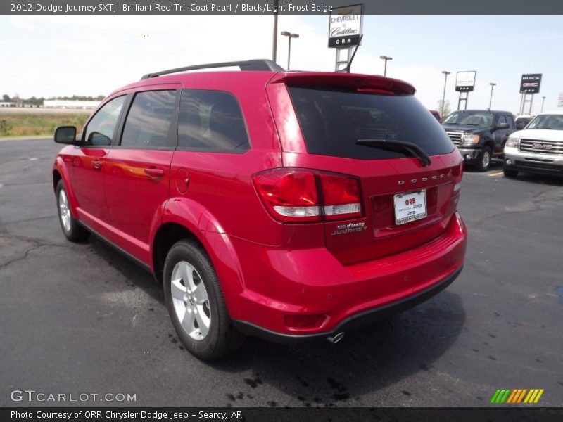 Brilliant Red Tri-Coat Pearl / Black/Light Frost Beige 2012 Dodge Journey SXT