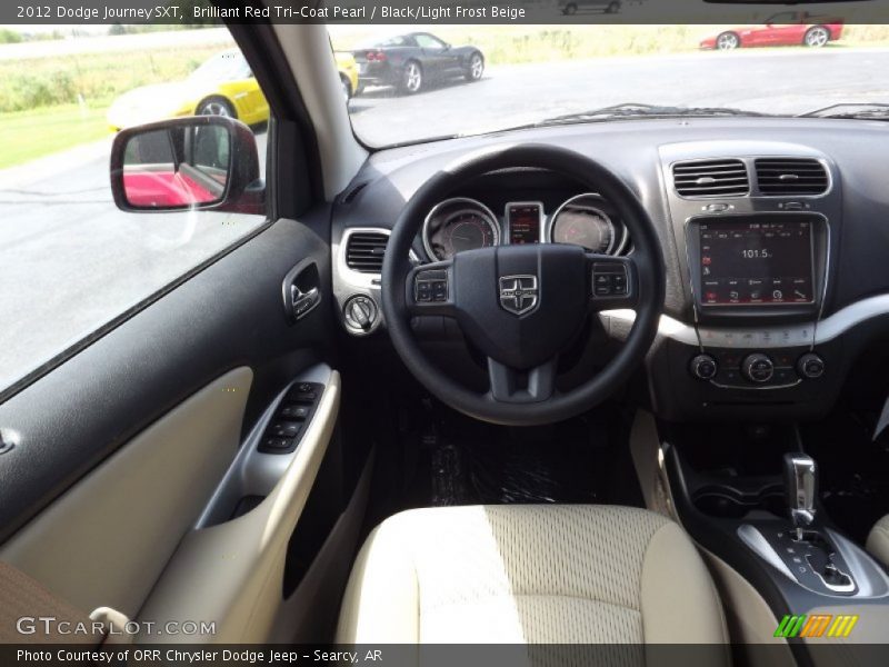 Brilliant Red Tri-Coat Pearl / Black/Light Frost Beige 2012 Dodge Journey SXT