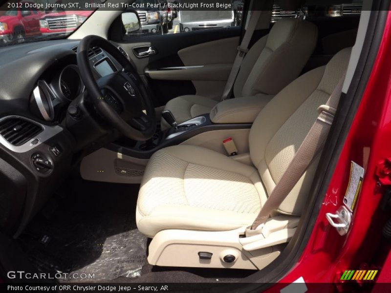 Brilliant Red Tri-Coat Pearl / Black/Light Frost Beige 2012 Dodge Journey SXT